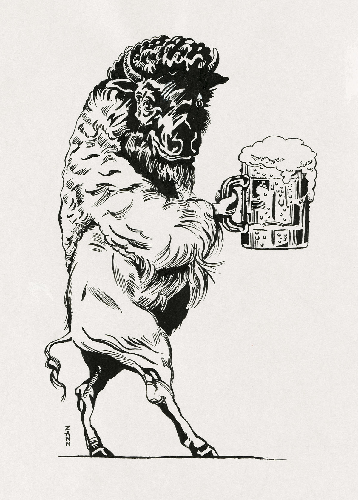 ADVERTISING BEER NICKY ZANN. Beer Bison.